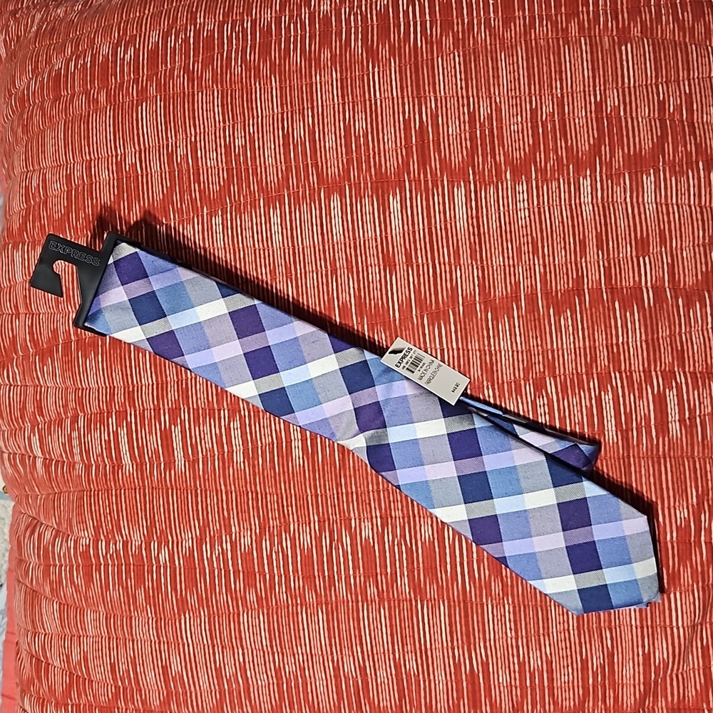 Express NWT Neck tie.  grey,white,blues,purples